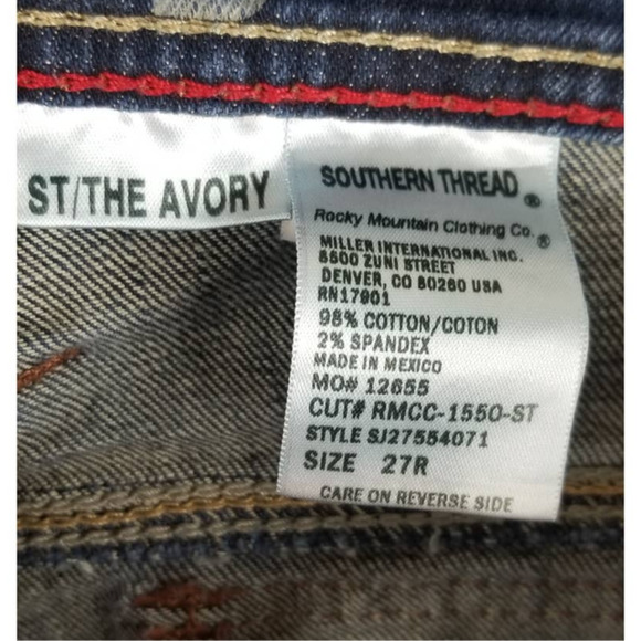 Southern Thread The Avory Denim Pocket Embroidered Shorts 27 - Picture 4 of 5